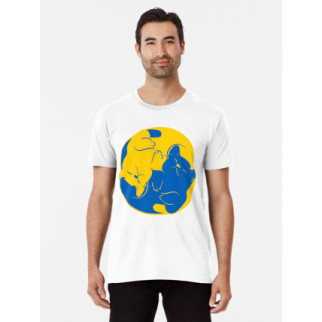 Футболка Арбуз з принтом Інь та Ян синій та жовтий 3 XL - Інтернет-магазин спільних покупок ToGether
