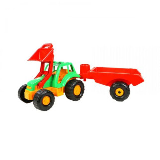 Машинка "Трактор" з причепом (салатова) - Інтернет-магазин спільних покупок ToGether