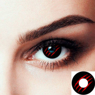 Лінзи контактні чорні з подряпинами RY-338 (22901) Seta Decor - Інтернет-магазин спільних покупок ToGether