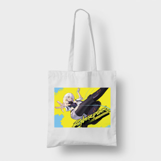 Еко-сумка шоппер з аніме принтом Cyberpunk Edgerunners Кіберпанк Lucy Люсі ті що біжать по краю Кавун Бежевий - Інтернет-магазин спільних покупок ToGether