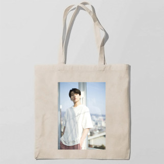 Еко-сумка шоппер з принтом Твій викрадач Чон Чонгук - Jungkook Jeon Кавун Бежевий - Інтернет-магазин спільних покупок ToGether