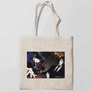 Еко-сумка шоппер з принтом Темний дворецький-Kuroshitsuji Кавун Бежевий - Інтернет-магазин спільних покупок ToGether