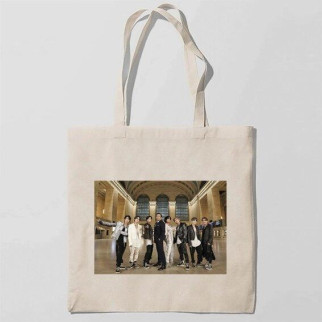 Еко-сумка шоппер з принтом BTS 2 Кавун Бежевий - Інтернет-магазин спільних покупок ToGether
