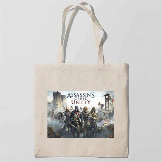 Еко-сумка шоппер з принтом Assassin's Creed unity Єдність Кавун Бежевий - Інтернет-магазин спільних покупок ToGether