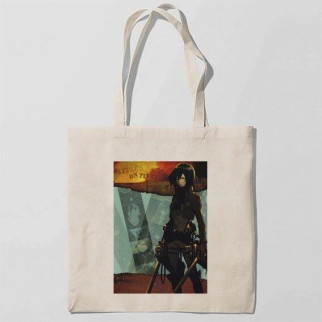 Еко-сумка шоппер з принтом Attack on Titan - Вторгнення титанів 7 Кавун Бежевий - Інтернет-магазин спільних покупок ToGether