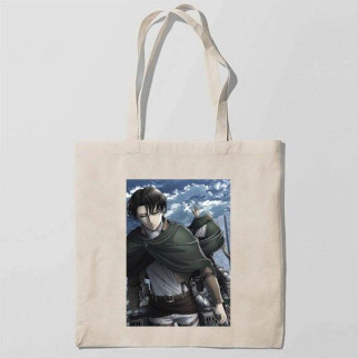 Еко-сумка шоппер з принтом Attack on Titan - Вторгнення титанів 20 Кавун Бежевий - Інтернет-магазин спільних покупок ToGether
