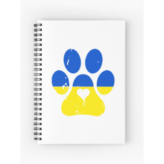 Скетчбук Sketchbook блокнот для малювання з принтом "Синьо-жовтий відбиток лапи" А3 Кавун 48 - Інтернет-магазин спільних покупок ToGether