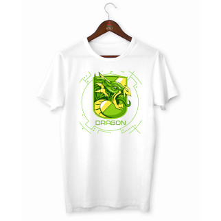 Футболка біла з новорічним принтом "NY Dragons. Новий Рік. Рік зеленого дракона 2024" Кавун S ФП011861S - Інтернет-магазин спільних покупок ToGether