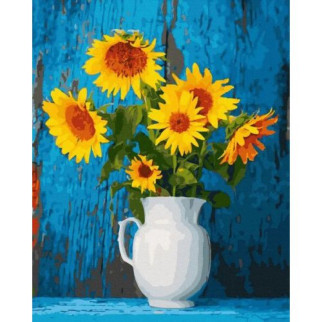 Картина за номерами "Соняшники в білій вазі" - Інтернет-магазин спільних покупок ToGether