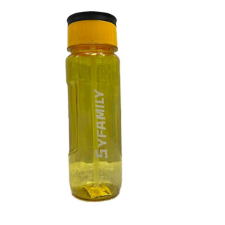 Пляшка для води пластикова з трубочкою 1 л Stenson WW00649 жовта - Інтернет-магазин спільних покупок ToGether