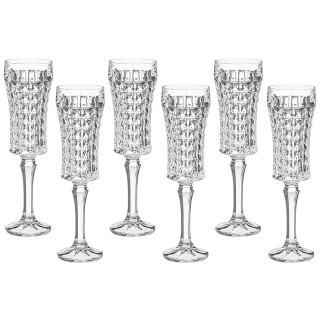 Набір келихів для шампанського 120 мл 6 шт Bohemia Diamond Crystalite 1KD27 99T41 120 - Інтернет-магазин спільних покупок ToGether