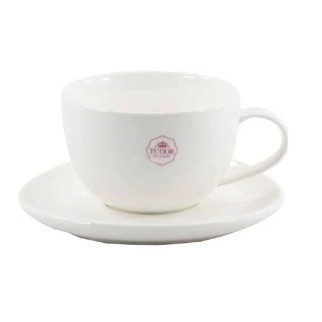 Чашка для кави з блюдцем Tudor England Royal White 90 мл TU9999-2 - Інтернет-магазин спільних покупок ToGether