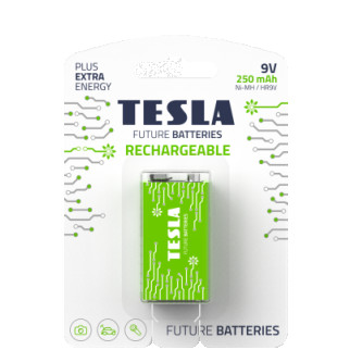 Акумулятор Tesla 9V GREEN+ RECHARGEABLE 250mAh / HR9V / BLISTER FOIL 1 шт. - Інтернет-магазин спільних покупок ToGether