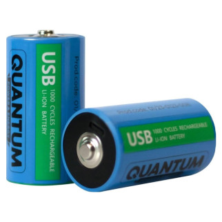 Акумулятори літій-іонні Quantum USB Li-ion D 1.5V, 5200mAh plastic case, 2шт/уп - Інтернет-магазин спільних покупок ToGether