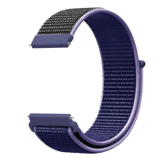 Ремінець нейлоновий на липучці для смарт-годинника BeWatch Універсальний 20 мм Фіолетово-чорний (1011343.1) - Інтернет-магазин спільних покупок ToGether