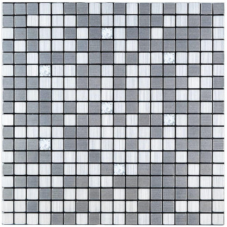 Самоклеюча алюмінієва плитка срібна мозаїка зі стразами 300х300х3мм SW-00001824 (D) Sticker Wall - Інтернет-магазин спільних покупок ToGether