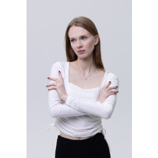Жіноча блуза з довгим рукавом L молочний TILLE ЦБ-00233762 - Інтернет-магазин спільних покупок ToGether