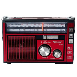 Радіоприймач на акумуляторі Golon RX-382 FM/AM/SW з ліхтарем LED Червоний (1756375729) - Інтернет-магазин спільних покупок ToGether