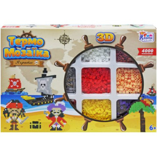 Термомозаїка 85758 (24/2) "4FUN Game Club", "Пірати", 3D-фігурки, 4000 намистин, 3 основи, в коробці - Інтернет-магазин спільних покупок ToGether