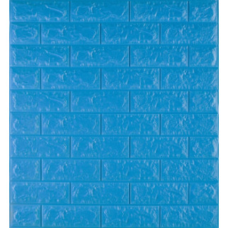 Самоклеюча декоративна 3D панель Loft Expert 3-7 Під синю цеглу 700x770x7 мм - Інтернет-магазин спільних покупок ToGether