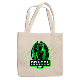 Еко-сумка шоппер з новорічним принтом "Dragon 2024. Дракон 2024" Кавун ЕСШ001313 - Інтернет-магазин спільних покупок ToGether