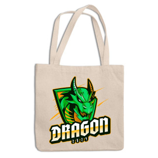 Еко-сумка шоппер з новорічним принтом "Dragon 2024. Дракон 2024" Кавун ЕСШ001315 - Інтернет-магазин спільних покупок ToGether