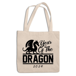 Еко-торба шоппер з новорічним принтом "Year of the Dragon. Dragon 2024. Дракон 2024" Кавун ЕСШ001319 - Інтернет-магазин спільних покупок ToGether