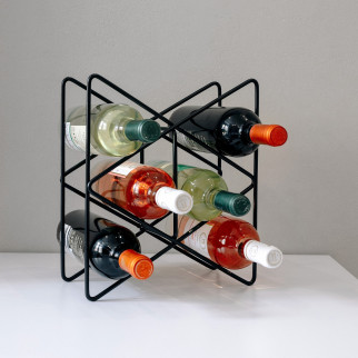 Підставка для пляшок вина Adore Décor Тоскана 28х31х15 см Чорний - Інтернет-магазин спільних покупок ToGether