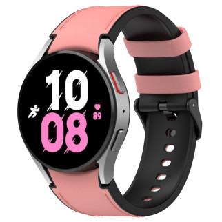 Ремінець шкіра-силікон BeWatch Samsung Galaxy Watch 4 / 5 / 6 20 мм Рожевий (1gw0103) - Інтернет-магазин спільних покупок ToGether