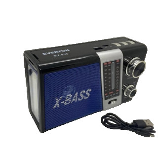 Акумуляторний радіоприймач Everton RT-816 з ліхтарем Bluetooth FM USB SD (1756375709) - Інтернет-магазин спільних покупок ToGether