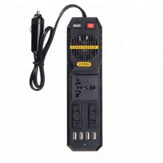 Багатофункціональний автомобільний інвертор OPT-TOP BYGD 200W (DC 12 В/220В) 4 USB 4 розетки (1943981236) - Інтернет-магазин спільних покупок ToGether
