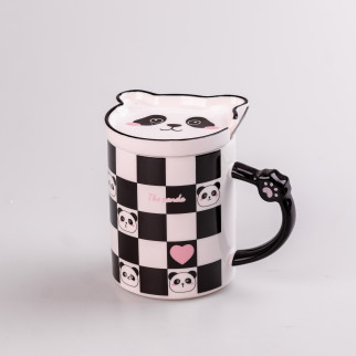 Чашка керамічна The Panda з блюдцем і ложкою TS Kitchen 350 мл (HPCY8369CH) - Інтернет-магазин спільних покупок ToGether