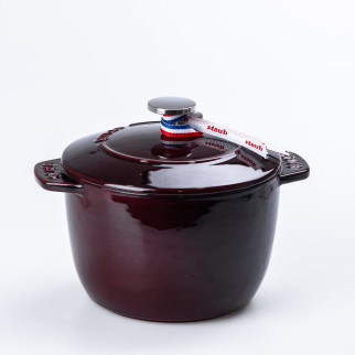 Кокотниця чавунна TS Kitchen з емальованим покриттям Staub темно-червоний (HPFLG5RED) - Інтернет-магазин спільних покупок ToGether