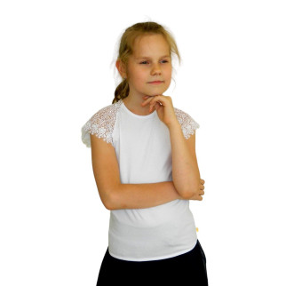Блуза шкільна Ліо 146 Біла (4851651) - Інтернет-магазин спільних покупок ToGether