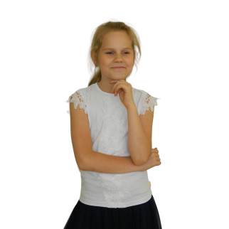 Блуза шкільна Ліо 146 Біла (4851659) - Інтернет-магазин спільних покупок ToGether