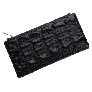 Гаманець зі шкіри крокодила на блискавці Ekzotic Leather Чорний (cw 80) - Інтернет-магазин спільних покупок ToGether