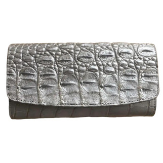 Гаманець жіночий портмоне з натуральної шкіри крокодила Ekzotic Leather сріблястий (cw25_6) - Інтернет-магазин спільних покупок ToGether