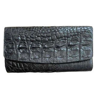 Гаманець жіночий портмоне з натуральної шкіри крокодила чорний Ekzotic Leather (cw 25_2) - Інтернет-магазин спільних покупок ToGether