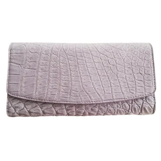 Гаманець жіночий портмоне із натуральної шкіри крокодила ліловий Ekzotic Leather (cw 95_7) - Інтернет-магазин спільних покупок ToGether