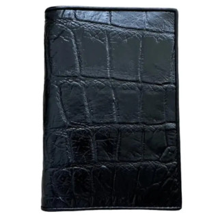Обкладинка на паспорт із натуральної шкіри крокодила Ekzotic Leather чорна (cp 01) - Інтернет-магазин спільних покупок ToGether