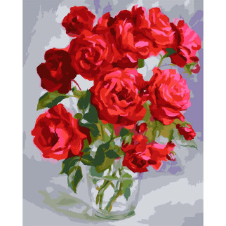 Картина за номерами Santi Букет троянд 40*50 см (954730) - Інтернет-магазин спільних покупок ToGether