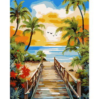 Картина за номерами Santi Тропічний пляж 40*50 см (954781) - Інтернет-магазин спільних покупок ToGether