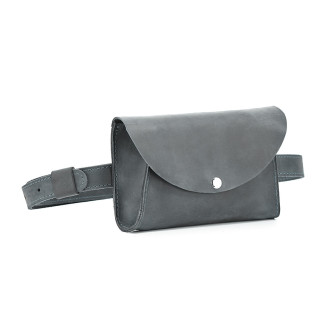 Шкіряна поясна сумка Skin and Skin Mini Bag 19х13х4.5 см Сіра (WB06GG) - Інтернет-магазин спільних покупок ToGether