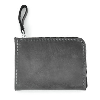 Шкіряний гаманець Skin and Skin Zipper S 13х10 см Сірий (SW05GG) - Інтернет-магазин спільних покупок ToGether