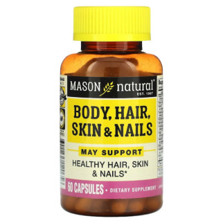 Комплекс для шкіри волосся нігтів Mason Natural Body Hair Skin and Nails 60 Caps - Інтернет-магазин спільних покупок ToGether