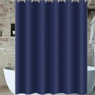 Шторка для ванни та душу водовідштовхувальна Bathlux з кільцями 180х180 см Темно-синій - Інтернет-магазин спільних покупок ToGether
