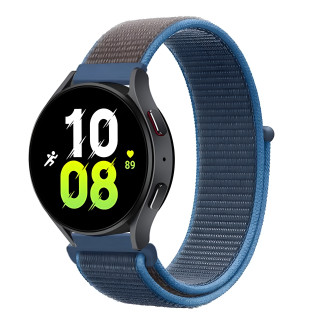 Ремінець нейлоновий на липучці BeWatch для Samsung Galaxy Watch 4/5/6 Синій із сірим (1011356.4UW) - Інтернет-магазин спільних покупок ToGether