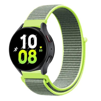 Ремінець нейлоновий на липучці BeWatch для Samsung Galaxy Watch 4/5/6 Сіро-салатовий (1011303.2UW) - Інтернет-магазин спільних покупок ToGether