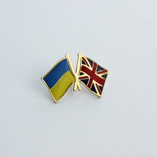 Значок Dobroznak Прапори України Британії 25х17 мм (6100) - Інтернет-магазин спільних покупок ToGether