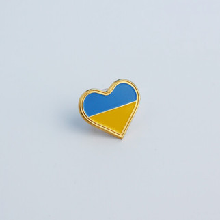 Значок Dobroznak Серце України міні 17х18 мм (3828) - Інтернет-магазин спільних покупок ToGether
